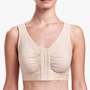 FlexFit Adjustable Sport Shirred Front Shoulder Closure Bra